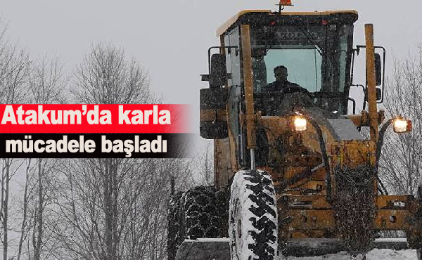 Atakum’da karla mücadele başladı