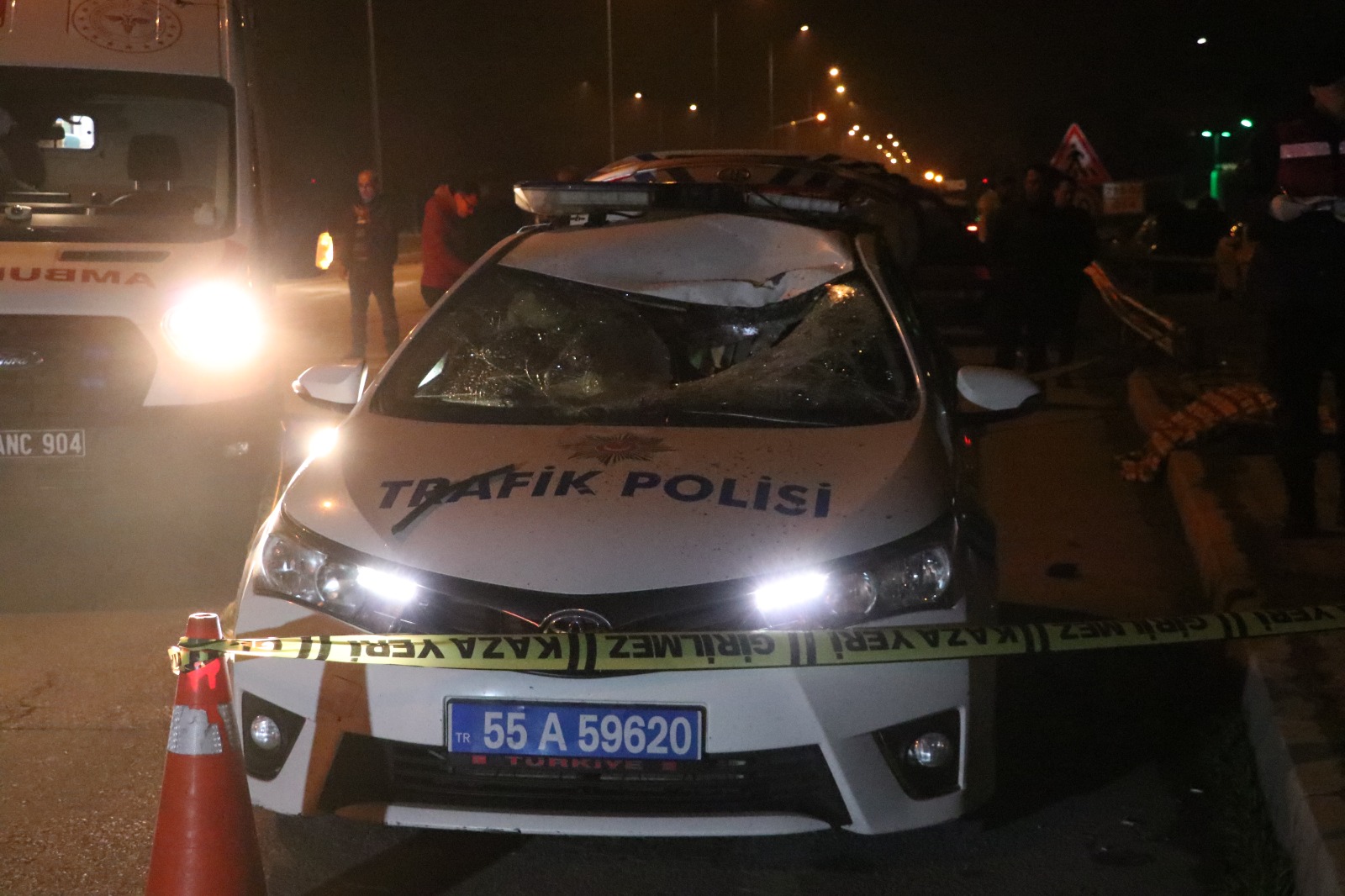 Samsun’da otomobilin çarptığı polis memuru öldü