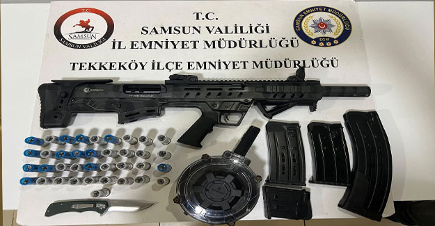 Samsun’da şüpheli araç operasyonu, silah ele geçirildi