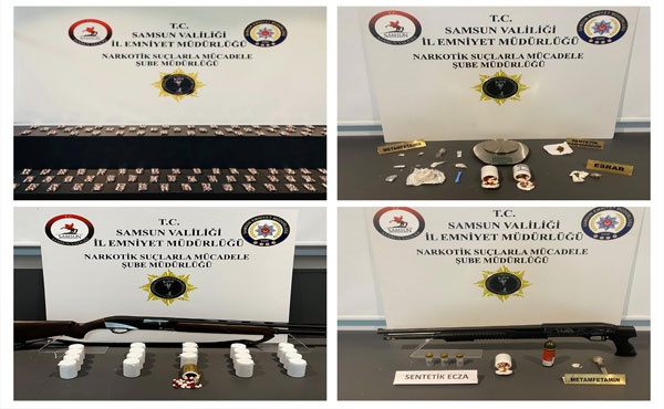 Samsun’da uyuşturucu tacirlerine darbe